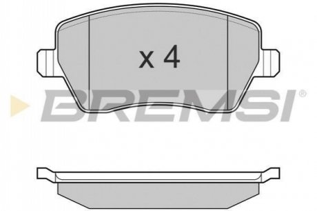 Тормозные колодки перед. Kangoo/Logan 08-/Duster 10- (TRW) Bremsi BP3026