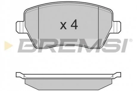 Гальмівні колодки (набір) BREMSI BP3026