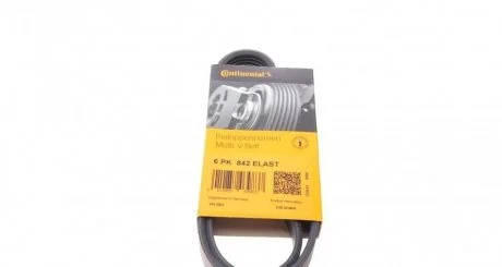 Ремінь полікліновий (Вир-во ContiTech) CONTITECH 6PK842ELAST