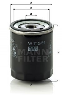 Фильтр масла Fabia/Octavia 1.4 99-03 -FILTER MANN W 712/54