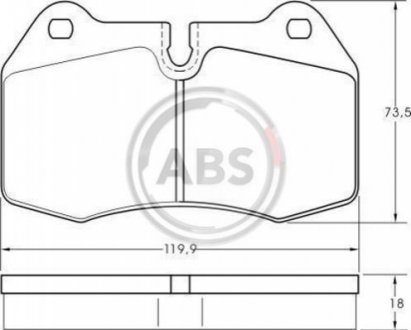 Гальмівні колодки, дискове гальмо (набір) A.B.S. 36958