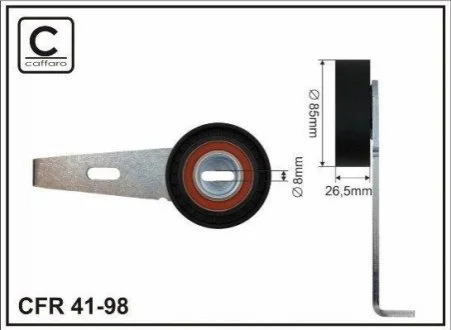 (85x8x26 пластик)Ролік Citroen Jamper/ Fiat Ducato 1,9TD CAFFARO 4198