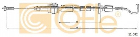 Трос акселератора VW Golf 1,8E 83-91/Passat 1,8-2,0E 88- COFLE 11.082