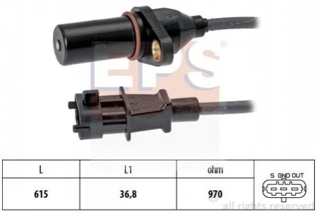 Датчик положения колінвала Hyundai Santa Fe 2.2 CRDi 05- EPS 1.953.569