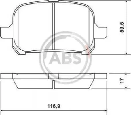 Колодки тормозные перед. Avalon/Camry/ES/Mark/RX (96-06) A.B.S. 37033 (фото 1)