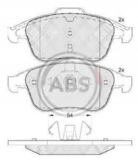 Гальмівні колодки, дискове гальмо (набір) A.B.S. 37749