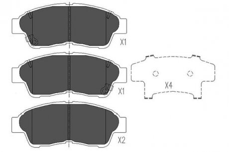 Колодки тормозные передние Camry/Carina/Corolla/RAV4 -02 KAVO KBP-9005