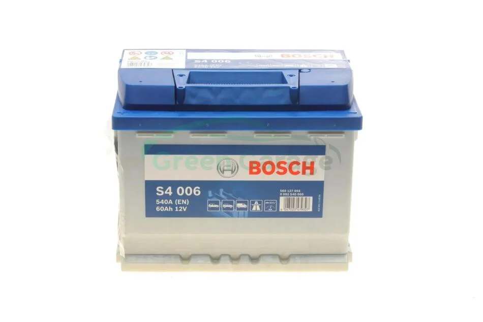 АКБ Bosch Silver S4 006 60Ah/540A (+/-) 242x175x190 СНГ BOSCH 0 092 S40 060 (фото 1)