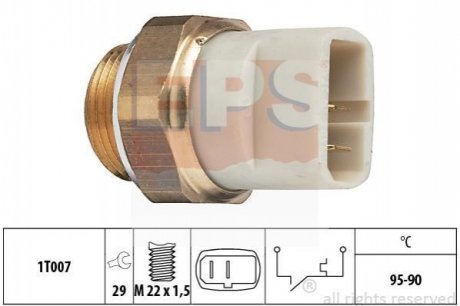 Датчик вкл..вентилятора радіатора.VW 79-91 (2конт.) 85- EPS 1.850.027