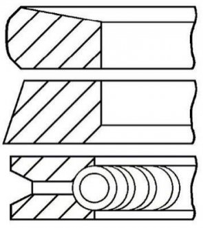 Поршневі кільця (1cyl) Renault Laguna/Espase 2.2dci 01- GOETZE 08-127407-00