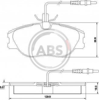 Гальмівні колодки, дискове гальмо (набір) A.B.S. 36899