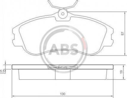 Гальмівні колодки, дискове гальмо (набір) A.B.S. 37152