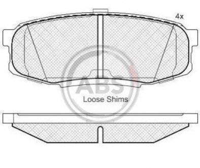 Тормозные колодки зад. Toyota Land Cruiser 08- (advics) A.B.S. 37702