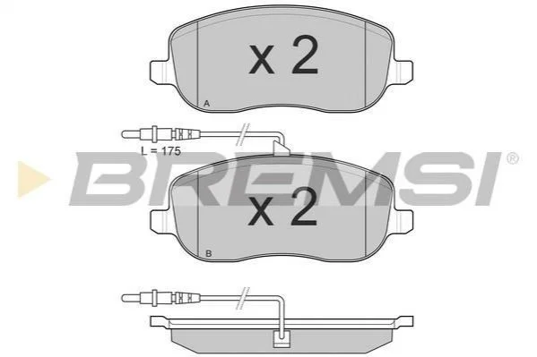 Гальмівні колодки (набір) BREMSI BP3028 (фото 1)