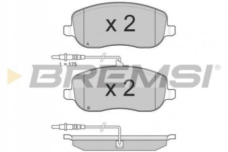 Гальмівні колодки (набір) BREMSI BP3028