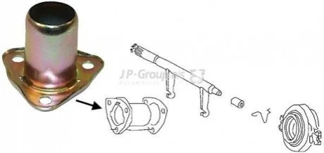 Направляющая втулка выжимного Audi 80/100/T3/Passat -92 JP GROUP 8130300100