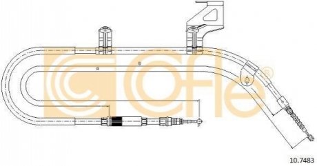 Трос ручного гальма зад. П VW Passat 96- 1890/1577+158 COFLE 10.7483