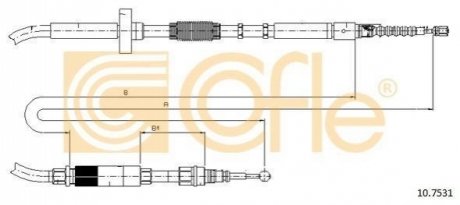 Трос ручника COFLE 10.7531