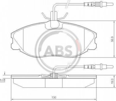 Гальмівні колодки, дискове гальмо (набір) A.B.S. 36977