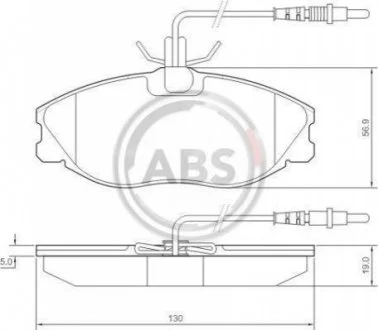 Гальмівні колодки, дискове гальмо (набір) A.B.S. 36977