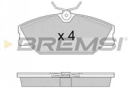 Тормозные колодки перед. Laguna I/Megane I 95-03 (TRW) BREMSI BP2874