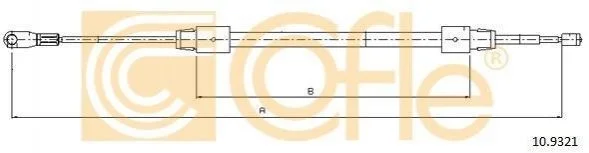 Трос ручного гальма лівий Mercedes A140/A160/A170 97- COFLE 10.9321 (фото 1)
