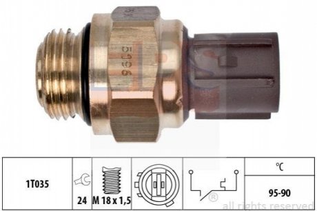 Датчик вентилятора Honda Accord,Civic 92- (95°C-90°C) EPS 1.850.196