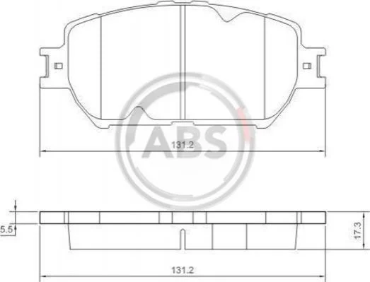 Тормозные колодки перед. Toyota Camry 96-06 (akebono) A.B.S. 37356 (фото 1)