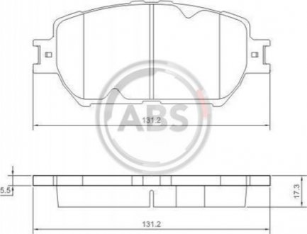 Гальмівні колодки, дискове гальмо (набір) A.B.S. 37356