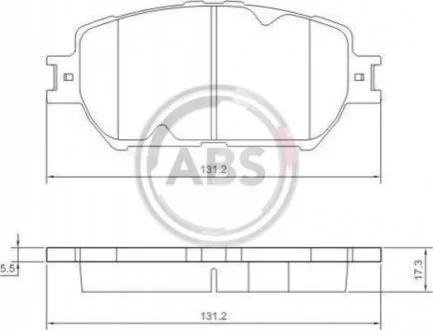 Гальмівні колодки, дискове гальмо (набір) A.B.S. 37356
