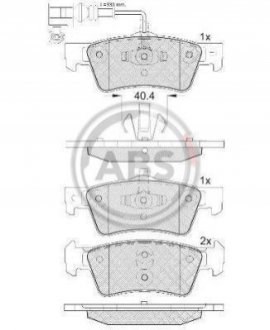 Тормозные колодки зад. T5 03- (ATE)(диски 333x32.5mm) A.B.S. 37494