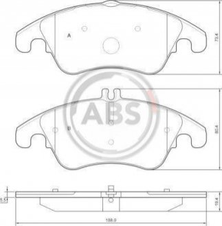 Тормозные колодки перед. MB C/E-класс (W204/W212) 07- A.B.S. 37586