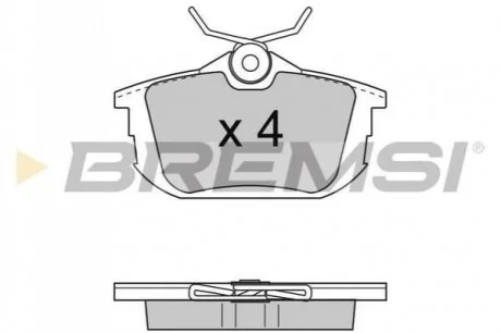 Тормозные колодки зад. Carisma 95-06/Colt 04-12 (TRW) BREMSI BP2742