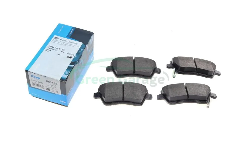 Колодки тормозные передние Swift/Note/Micra/Agila 05- KAVO KBP8522 (фото 1)