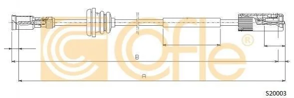 Трос спідометра Opel Astra F/ Vectra A 1.4-2.0 88-95 COFLE S20003 (фото 1)