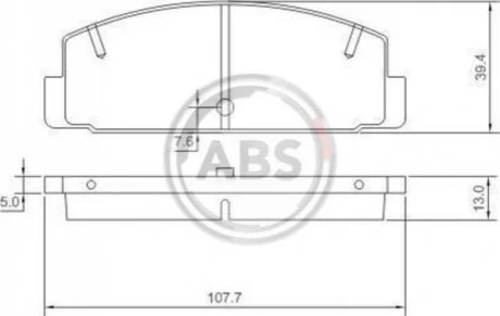 Тормозные колодки зад. Mazda 323/626 94-04 (akebono) A.B.S. 36571