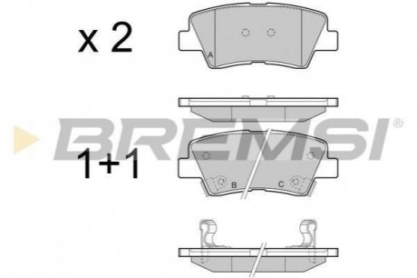 Тормозные колодки зад. Sonata V/i 40/Optima/Soul 05- Bremsi BP3456