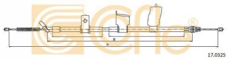 Трос ручного гальма COFLE 17.0325