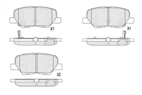 Тормозные колодки зад. Mazda 6/Outlander III/ASX/10- KAVO KBP-5551