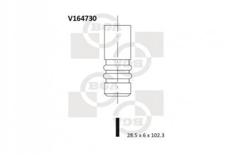 Клапан впускний Mercedes C-Class (CL203)/(S211) 02- BGA V164730