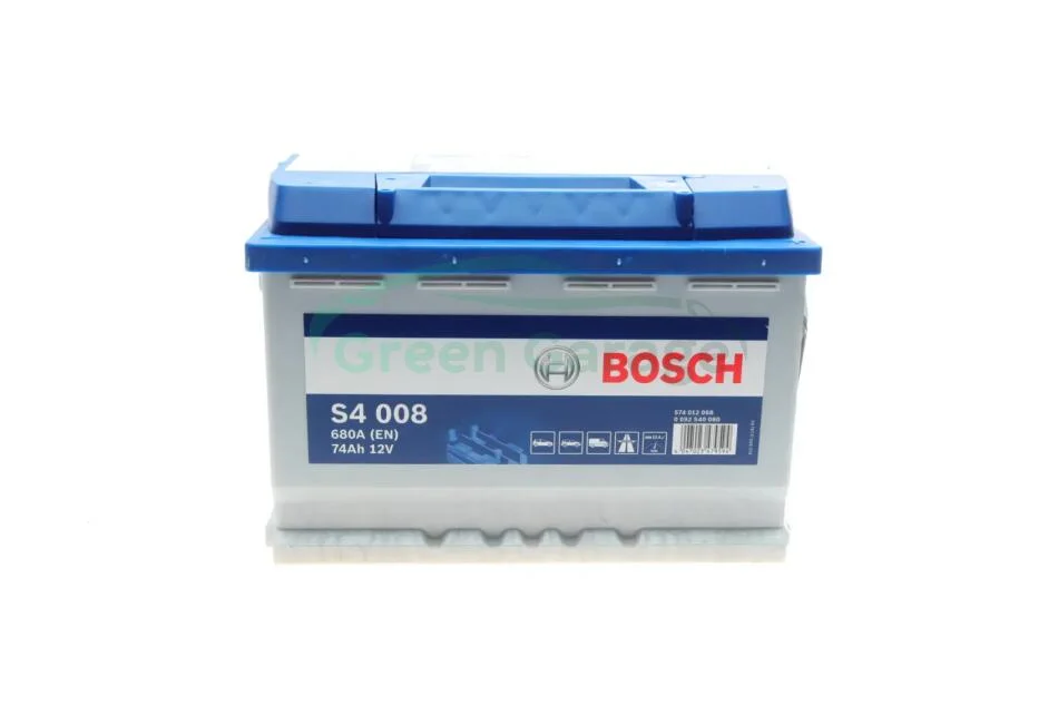 Акумулятор 74Ah-12v (S4008) (278x175x190),R,EN680 BOSCH 0 092 S40 080 (фото 1)
