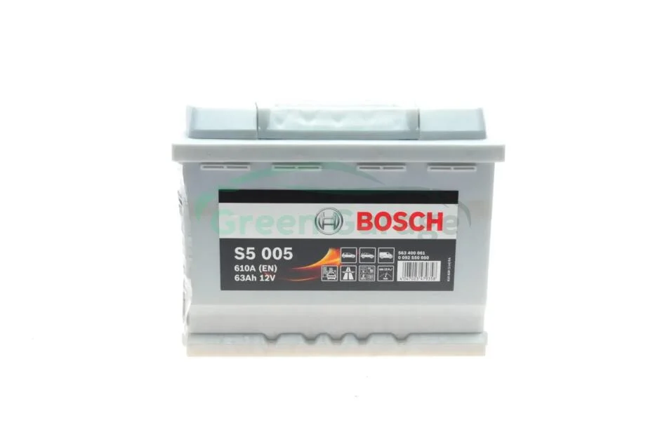 Акумулятор 63Ah-12v (S5005) (242x175x190),R,EN610 BOSCH 0 092 S50 050 (фото 1)