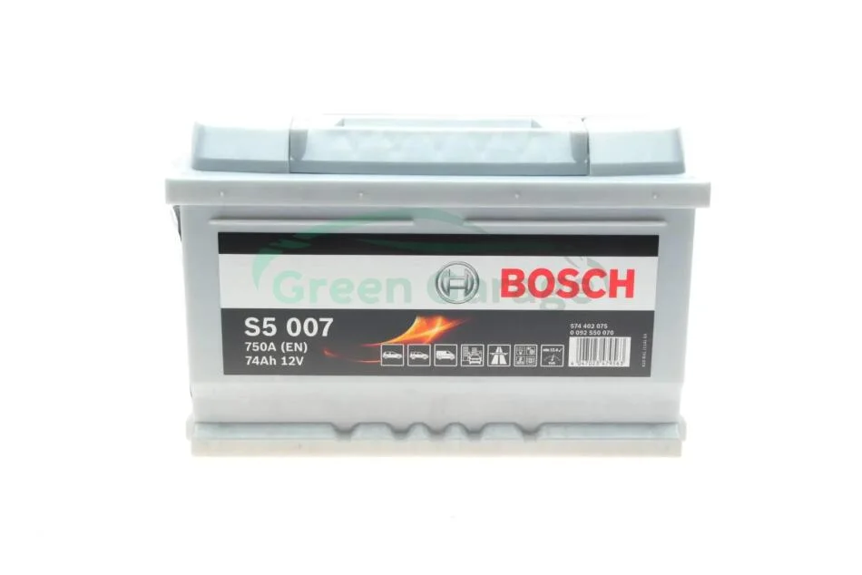 Акумулятор 74Ah-12v (S5007) (278x175x175),R,EN750 BOSCH 0 092 S50 070 (фото 1)
