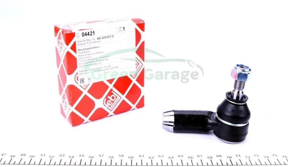 Накінечник кермової тяги лівий Audi 100 (з г/п) -91 FEBI BILSTEIN 04421 (фото 1)