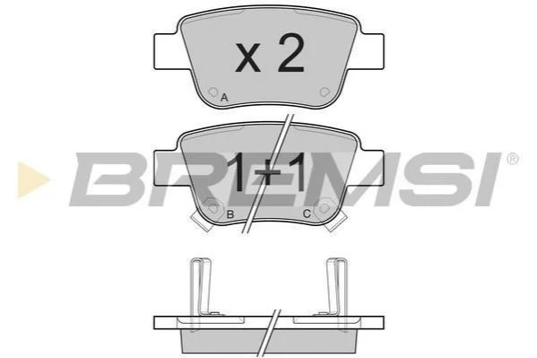Тормозные колодки зад. Toyota Avensis 00-08 (Bosch) BREMSI BP3112 (фото 1)