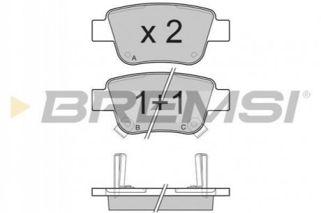 Тормозные колодки зад. Toyota Avensis 00-08 (Bosch) BREMSI BP3112
