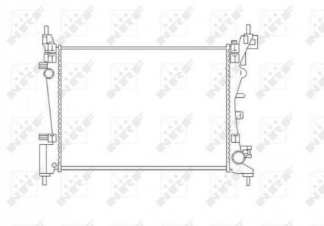 Радіатор охолодження Fiat Grande Punto 1.2-1.4 05- NRF 55340