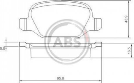 Колодки тормозные задн. Linea/GT/147/156/Lybra 97- A.B.S. 37184