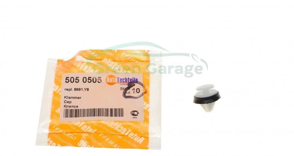 Клипса крепления обшивки двери Peugeot Partner 06- AUTOTECHTEILE 505 0505 (фото 1)
