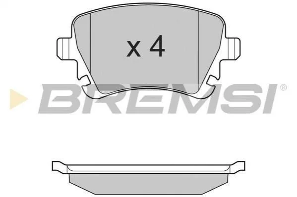 Тормозные колодки зад Caddy III/Golf V/Audi A4 03- BREMSI BP3130 (фото 1)